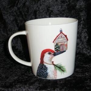 PPD Vicki Sawyer Fritz Woodpecker With House on Beak Silly Funny Bird Mug